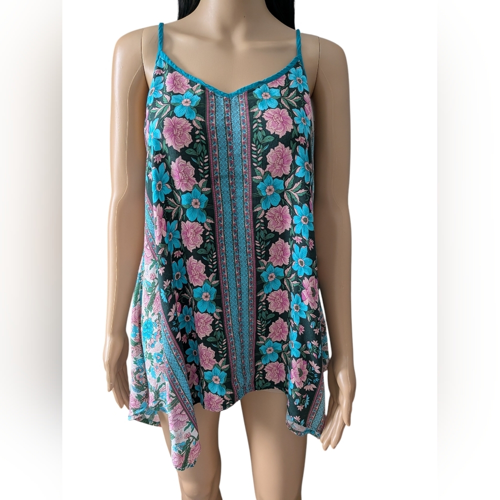 Boho Tank Top Open Back With Spaghetti Straps